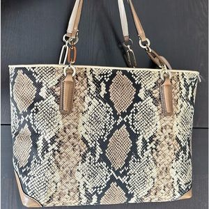 Coach Snake Print Tote
